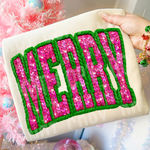 Merry Faux Sequins DTF Transfer (SBB)