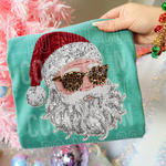 Santa Leopard Faux Sequins DTF Transfer (SBB)