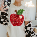Apple Faux Yarn Sequin DTF Transfer (SBB)