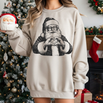 Santa Hand Heart Christmas DTF Transfer (SBB)