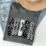 Cheer Checkered DTF Transfer (SBBB)