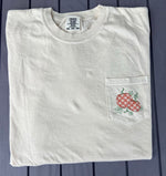 Plaid Pumpkin Embroidered Pocket Wholesale Tee
