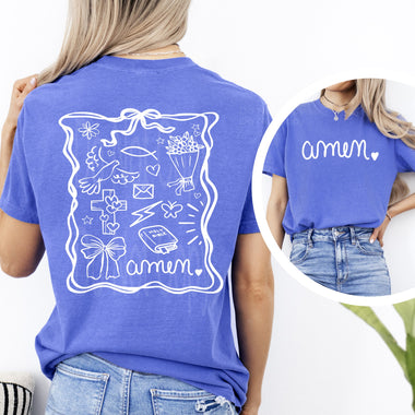 Amen Front/Back Single Color Screen P81