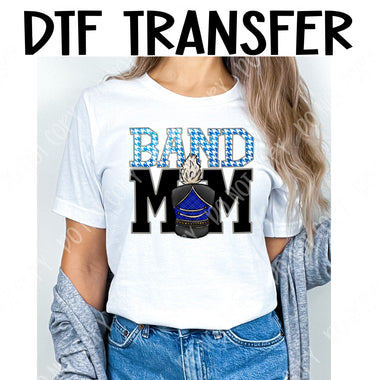 Band Mom in blue DTF Transfer