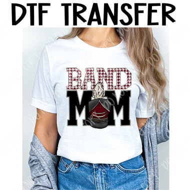 Band Mom in maroon DTF Transfer