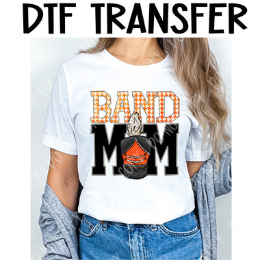 Band Mom in orange DTF Transfer