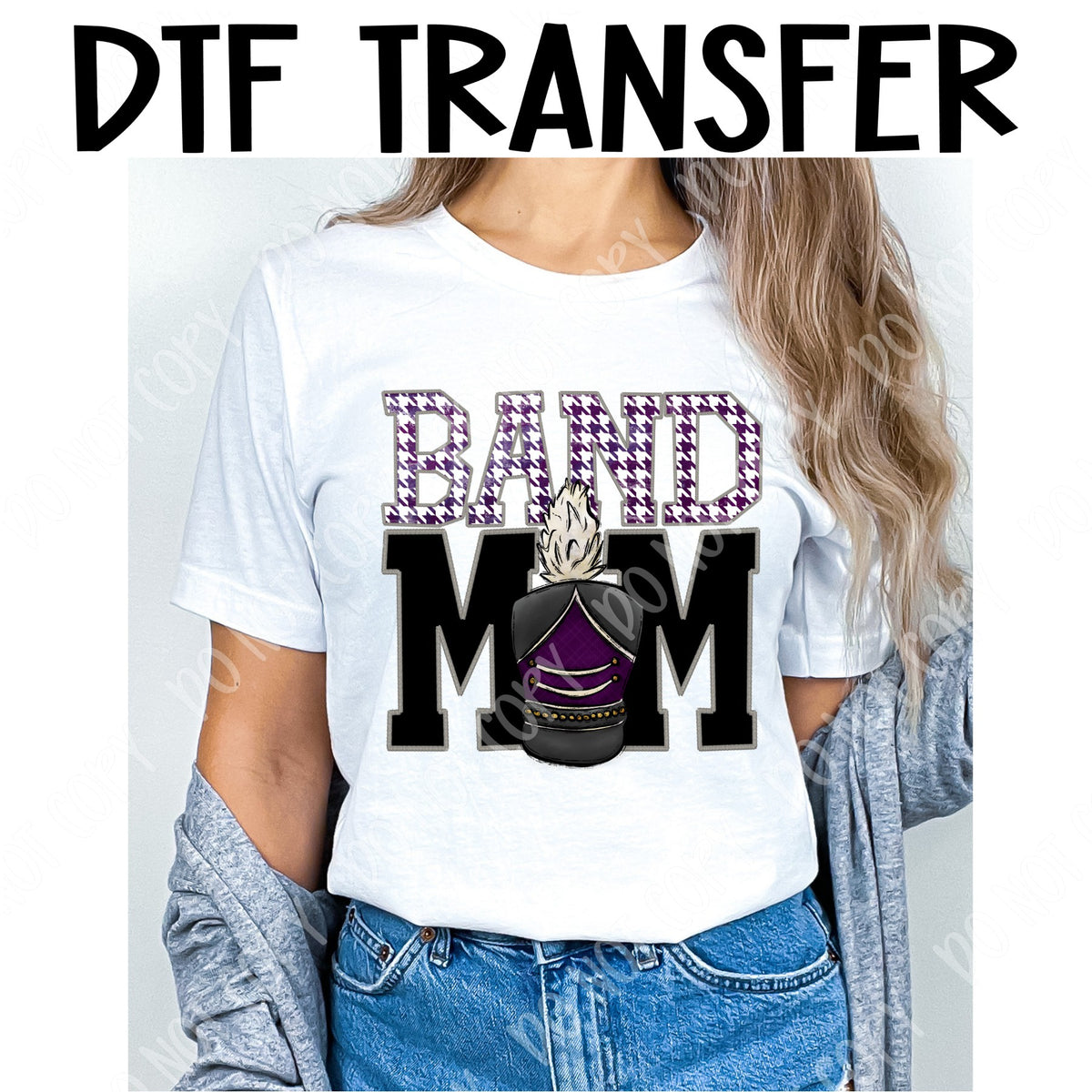 Band Mom in purple DTF Transfer Wills Creek Designs