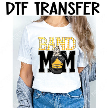 Band Mom in yellow DTF Transfer