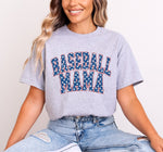 Baseball Mama with Stars with seams DTF Transfer
