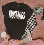 Leave It All On The Field MUSTANGS Baseball WHITE DTF Transfer