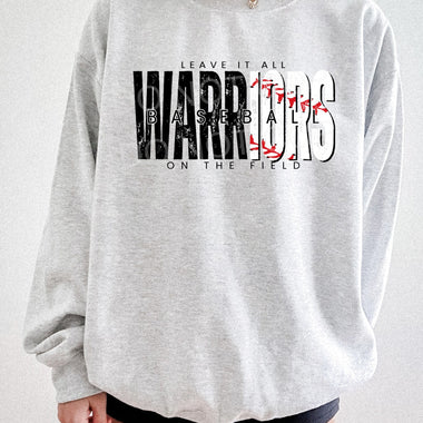 Leave It All On The Field WARRIORS Baseball BLACK DTF Transfer
