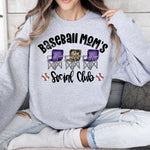 Baseball Mom's Social Club Purple Chairs DTF Transfer