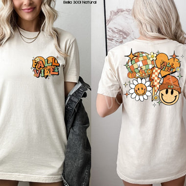 Fall Vibes Front & Back Screen Print High Heat Transfer WS