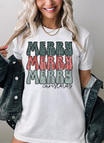 Merry Merry Merry Christmas Screen Print High Heat Transfer W68