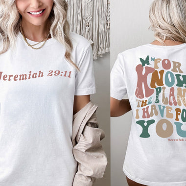Plans for You Front & Back Screen Print High Heat Transfer V106