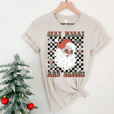 Stay Merry and Bright Screen Print High Heat Transfer A34
