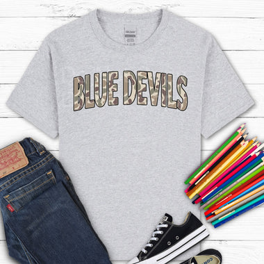 Blue Devils Camo DTF Transfer (E)
