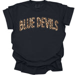 Blue Devils Leopard Print Mascot DTF Transfer (E)