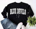 White Camo Blue Devils Mascot DTF Transfer (E)