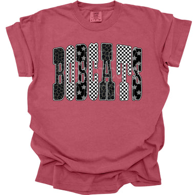 Bobcats with Leopard Check Stars DTF Transfer (E)