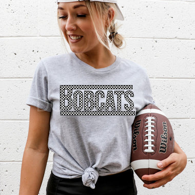 Bobcats Checkered DTF Transfer