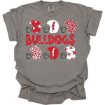 Bulldogs Red/White Helmet DTF Transfer (DB)