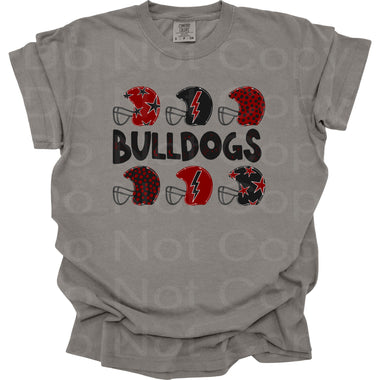 Bulldogs Maroon and Black Helmets DTF Transfer (DB)