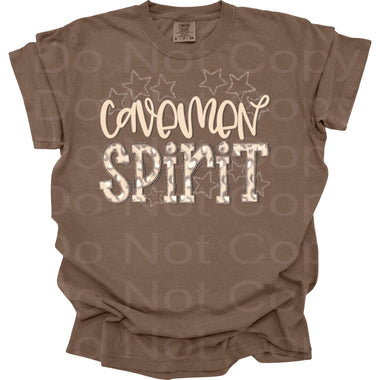 Cavemen Spirit Neutral Mascot DTF Transfer (S&G)