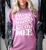 I work hard for my dogs Screen Print Transfer U132