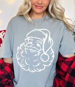 Santa Outline Screen Print Transfer