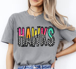 Checkered Bright Hawks DTF Transfer