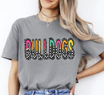 Checkered Bright Bulldogs DTF Transfer