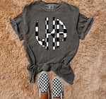 Custom Checkered Monogram DTF Transfer (leave initials in the note/personlize box with first initial first, last name initial middle and middle initial last)