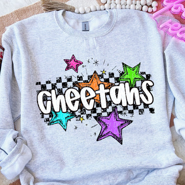 Cheetahs Bright Star Check Mascot DTF Transfer