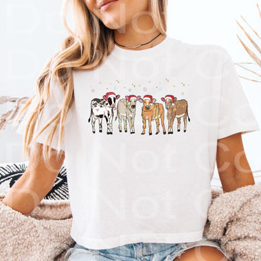 Christmas Cows DTF Transfer