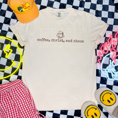 Coffee Christ and Chaos DTF Transfer (LD)