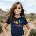 Colorful Cursive Fifth Grade DTF Transfer