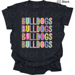 Colorful Stack Bulldogs DTF Transfer
