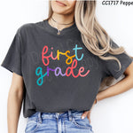 Colorful Cursive first grade DTF Transfer