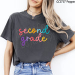 Colorful Cursive Second Grade DTF Transfer