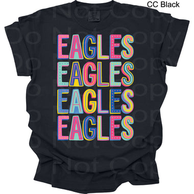 Colorful Stack Eagles DTF Transfer (DPD)