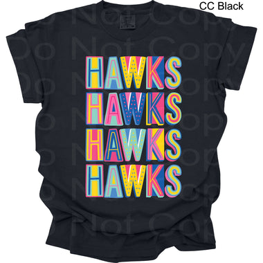 Colorful Stack Hawks DTF Transfer (DPD)