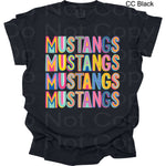 Colorful Stack Mustangs DTF Transfer (DPD)