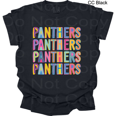 Colorful Stack Panthers DTF Transfer (DPD)