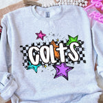 Colts Bright Star Check Mascot DTF Transfer