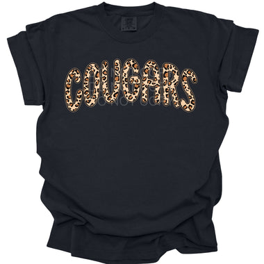 Cougars Leopard Print Mascot DTF Transfer (E)