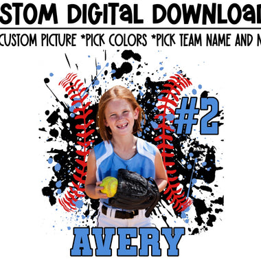 Custom Softball Digital Download