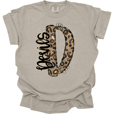 Devils Leopard Initial DTF Transfer (KI)