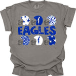 Eagles Royal/White Helmet DTF Transfer (DB)