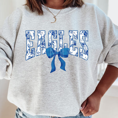 Eagles Blue Toile DTF Transfer